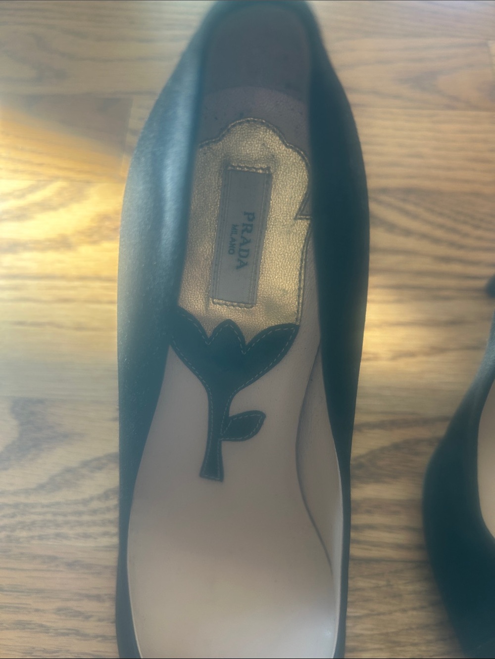 Vintage Prada Floral Stem Heels Made In Italy Size 37 - Picture 2 of 13